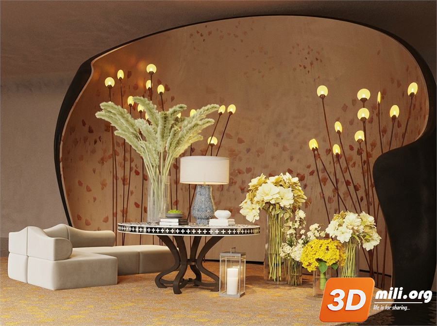 Lobby Decoration Skp Files 